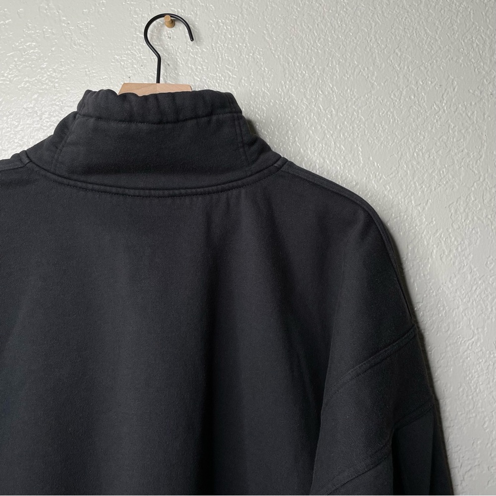 Vintage Men's Black Sweater Quarter Collar Zip Up - Picture 9 of 10